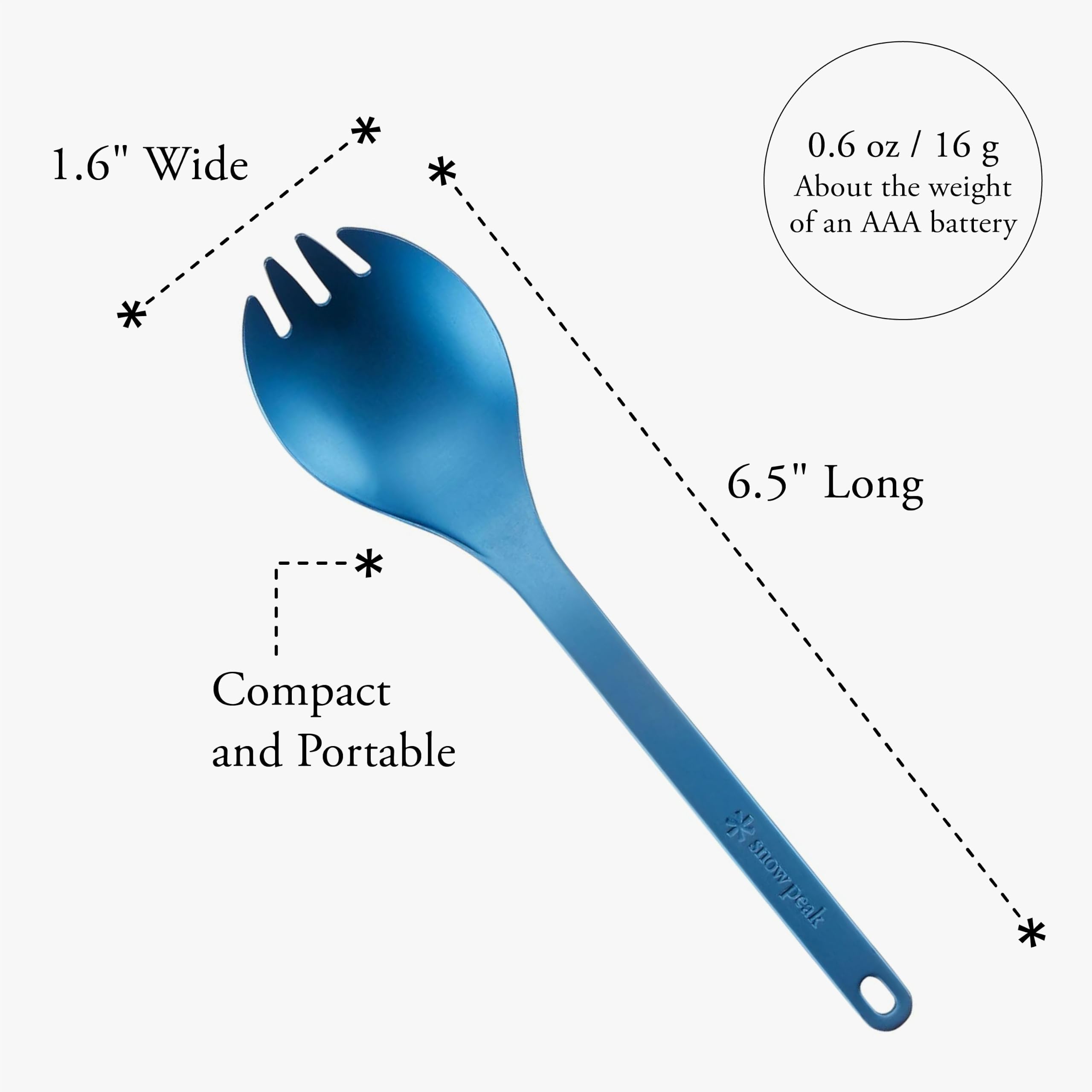 Snow Peak Titanium Spork - Leichtes Titan-Besteck für Camping & Wandern