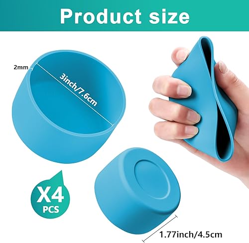 Miniatura 2 de Paquete de 4 botas de silicona para Stanley Cup de 40 onzas Quencher Adventure y Stanley IceFlow de 30 onzas y 20 onzas, reduce los arañazos de