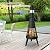 Clarfey Chiminea Outdoor Fireplace, Metal Wood Burning Fire Pit with Log Grate, Mesh Screen, Modern Fireplace for Patio, Backyard, Garden, Black