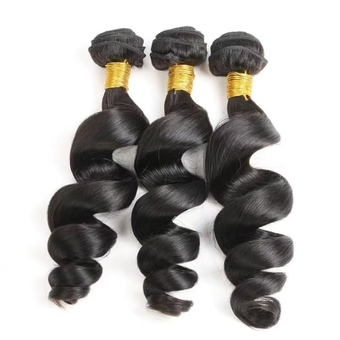 Echthaar Tressen Zum Einnähen Loose Deep Wave Human Hair Bundles Double Weft Extensions 3 Bündel 50g/Per Remy Haar Natural Black Colore for Woman 30 32 34 Zoll