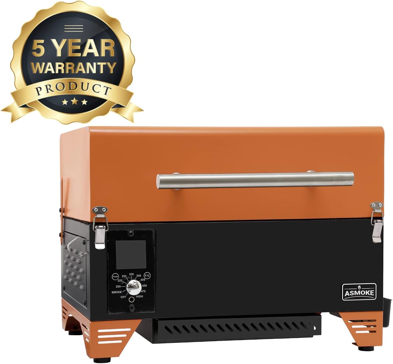 ASMOKE AS350 Portable Wood Pellet Grill & Smoker, Superheated Steam Technology, 8-In-1 Cooking Versatility, 256 Sq in Vibrant Orange : Patio, Lawn & Garden