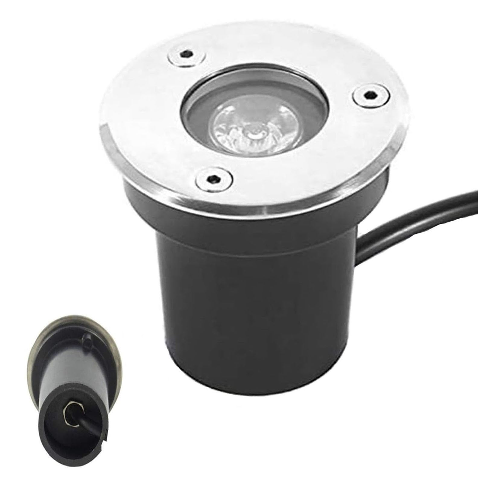 Lampa LED do ogrodu - ultracienka lampa podziemna LED 1 W, wodoodporna IP67, zewnętrzna lampa punktowa ze stali nierdzewnej 304, wpuszczane oświetlenie basenowe LED, do o,Blue-12V