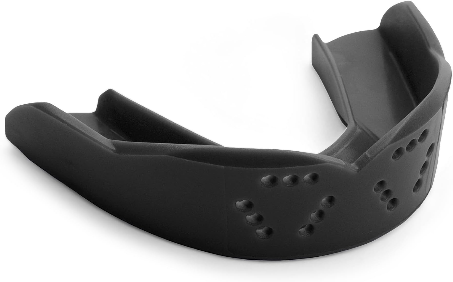 3D 2.0mm Sports Mouth Guard for Football, Hockey, Lacrosse, Basketball, Custom Fit for Youth/Adults, Charcoal Black