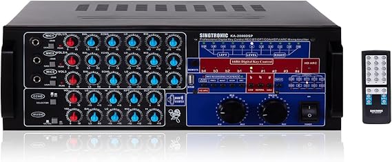 SINGTRONIC KA-2000DSP 3000W Professional Karaoke Mixing Amplifier | HDMI, Bluetooth, DSP Equalizer & Recording | DJ/KJ Digital Sound System