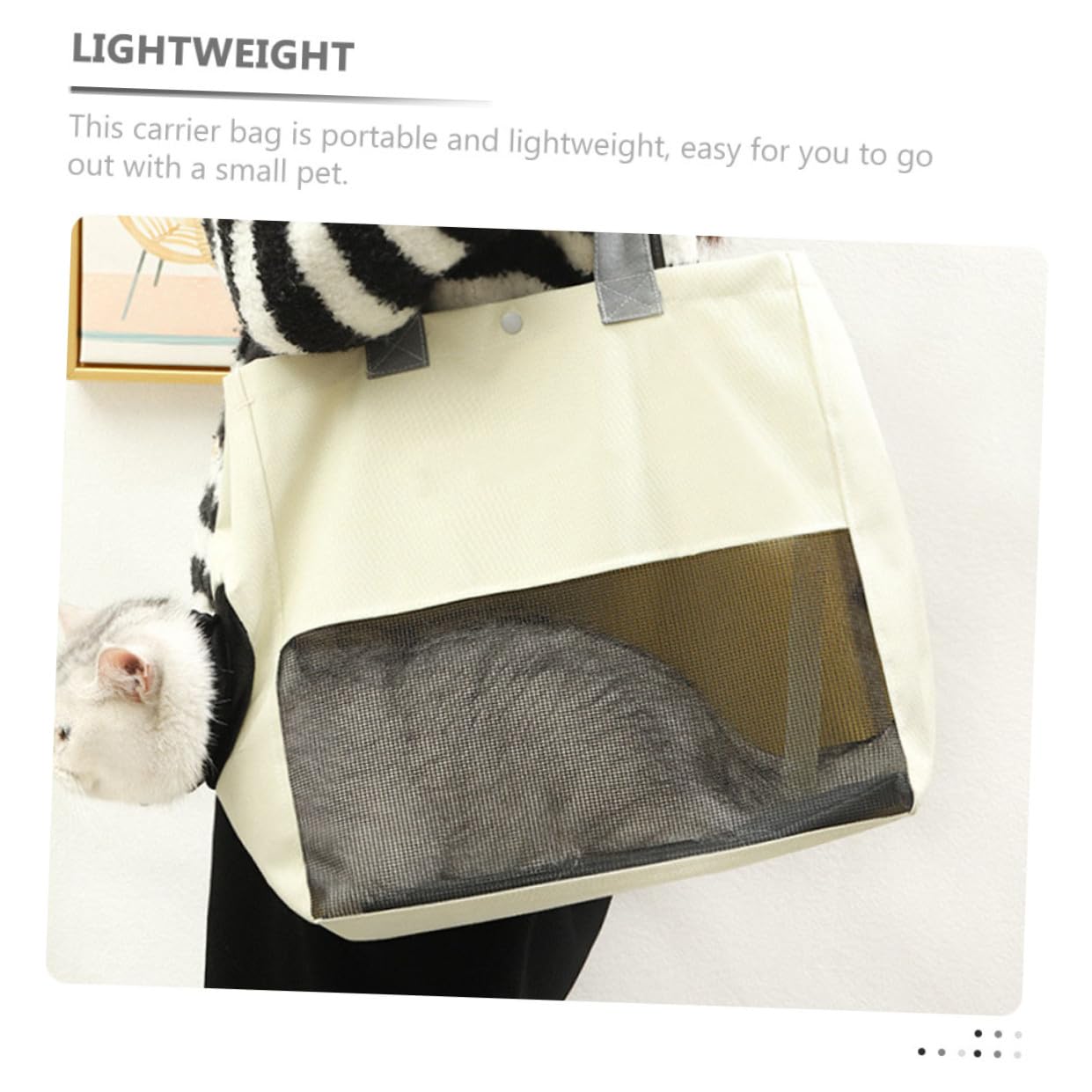 Mochila Transportadora para Gatos Ventana y Correa Ajustable