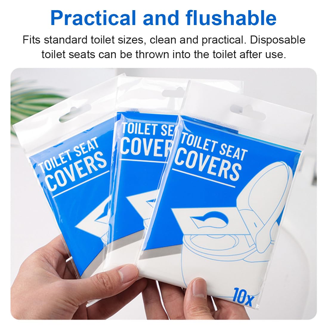 60 Copriwater Usa E Getta Biodegradabili - Igienici E Tascabili Per Viaggi E Bagni Pubblici - Foto 5