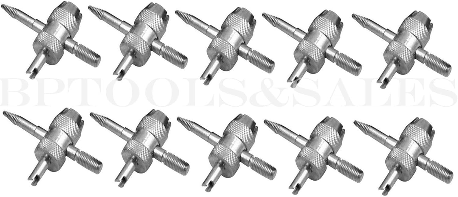 New 10pc 4Way Valve Tool Stem Tire Core Remover Valve Stems Tool Tire