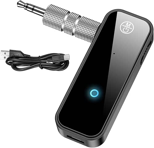 Upgraded AUX Bluetooth 5.0 Adapter for Car, 2 in 1