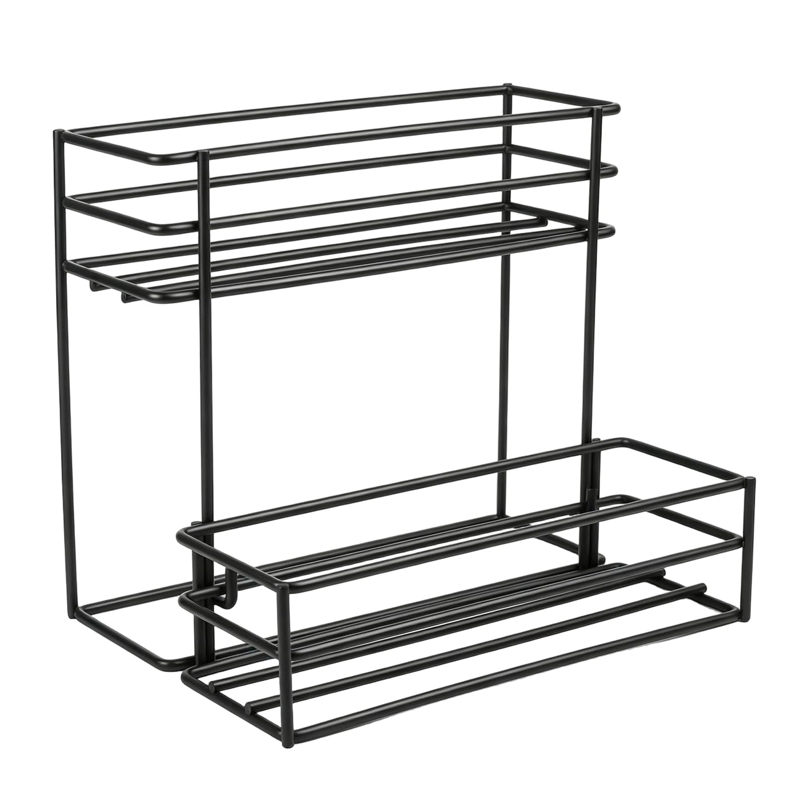 Metal Syrup Bottle Rack, Countertop Coffee Station Organizer for Kitchen Counter, Condiment and Oil Storage Vinegar Holder