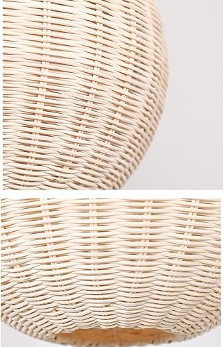 Miniatura 7 de Lámpara colgante de globo de ratán natural, lámpara de araña tejida con sombra, materiales naturales, lámpara de techo colgante para cocina, isla,