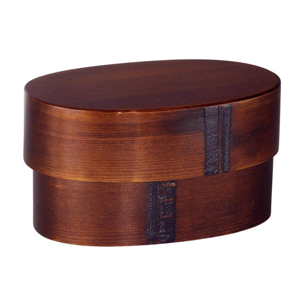 Japanese Bento Mempa 2-Compartment Hinoki Lunch Box Craftmanship