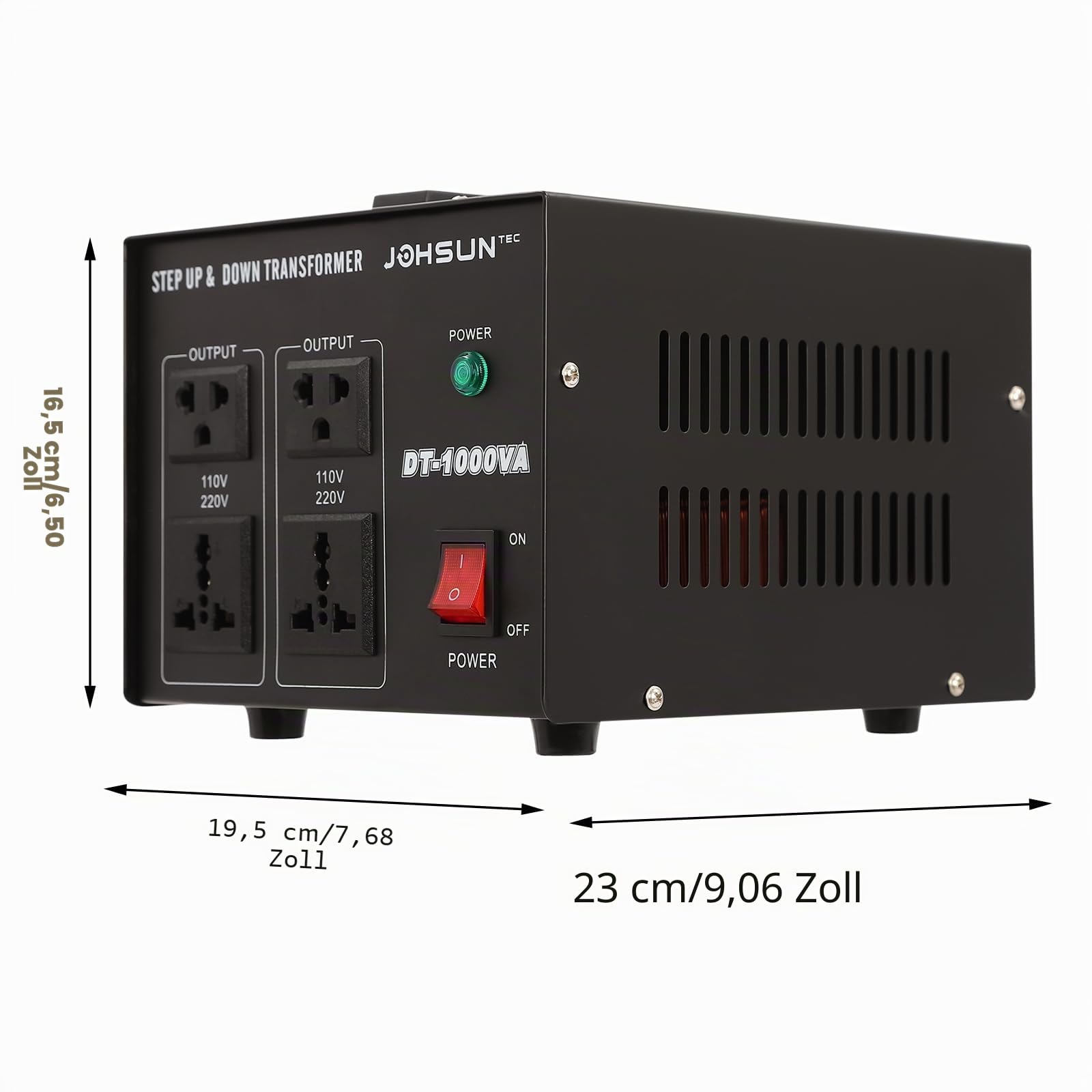 1000W Transformator Spannungswandler 220V auf 110V,110V auf 220V Ringkern Voltage Wandlern mit Step-up und down für Heimgebrauch als auch kommerzielle
