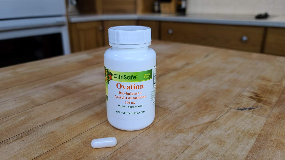 ovation acetyl glutathione CitriSafe Ovation Acetyl-Glutathione Capsules 300 mg, 60 Count, 4 oz.  Highly Potent Antioxidant