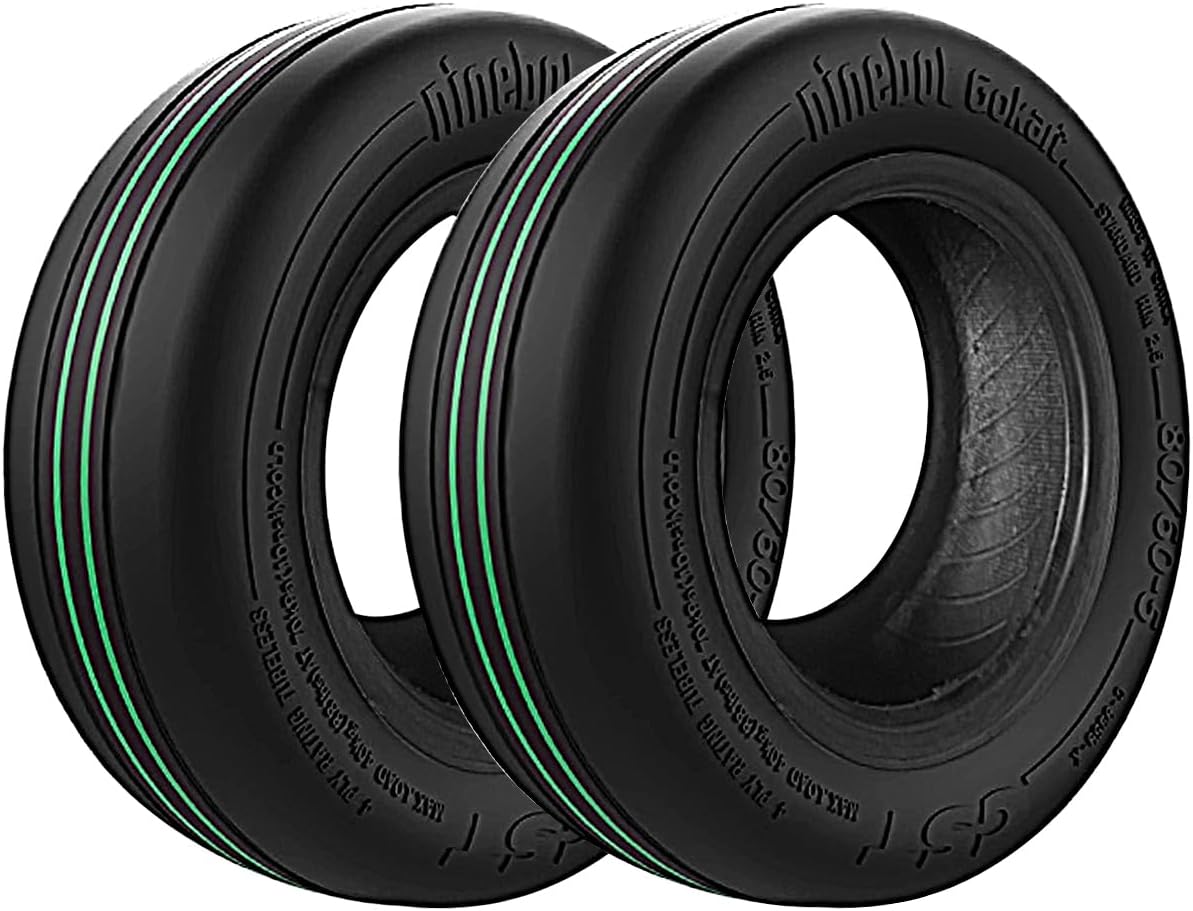 Gokart Front Wheel Tire for Compatible with Segway Ninebot Go Kart Kit/Kit2/GoKart Pro/Pro2 Replacements Kart Kit Refit Original Accessories (Front Wheel Tire 2pcs)