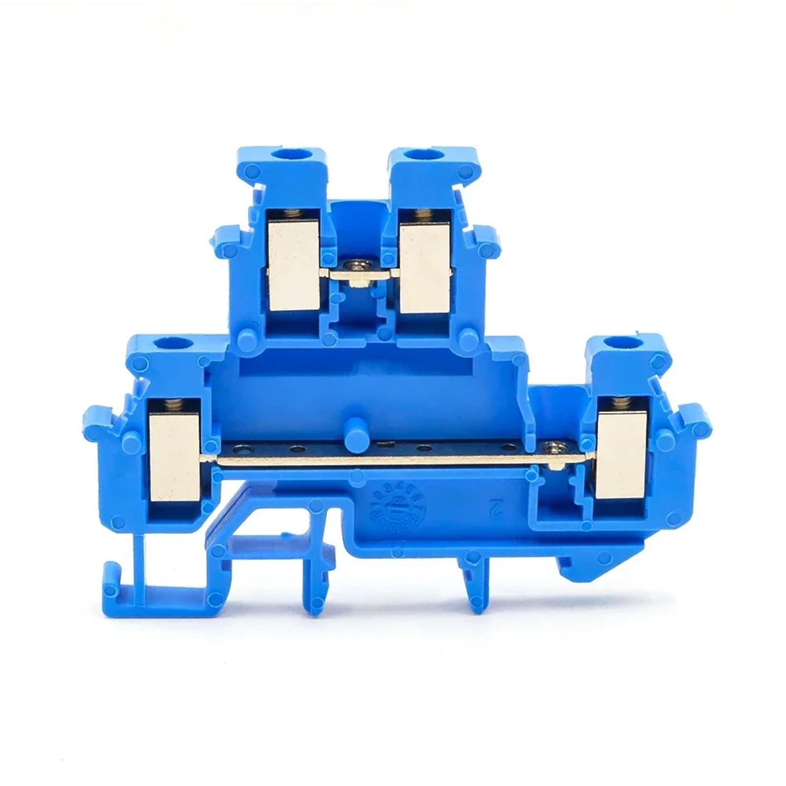 50 pezzi MBKKB-2.5 Morsettiera for guida DIN a doppio livello con collegamento a vite 0,14-2,5 mm conduttore in rame for armadio di controllo industriale(MBKKB-2.5-BLUE)