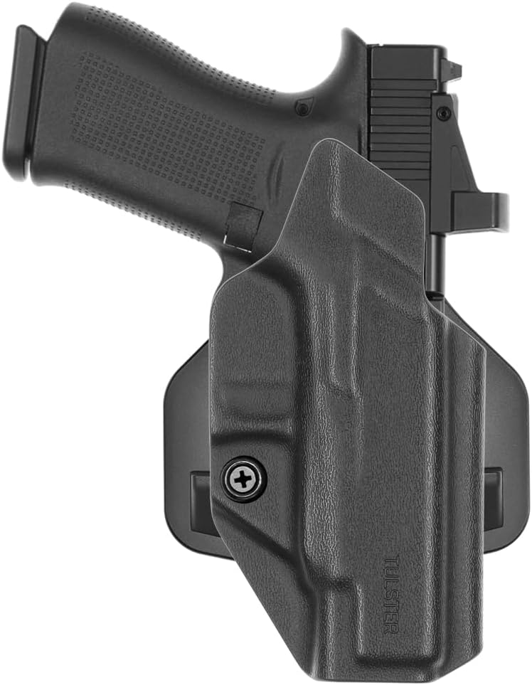 Tulster OWB Range+ Kydex Paddle Holster in Right Hand fits: Glock 48 / MOS | Optic Cut Outside The Waistband Open Carry