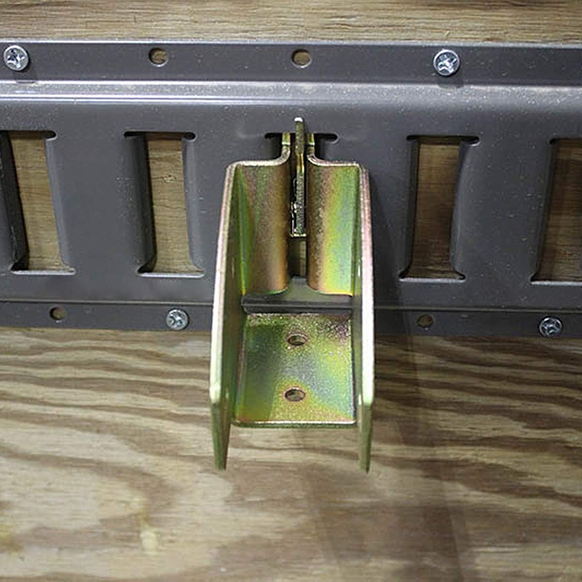 LCGP 10 Packs E Track Wood Beam Socket Fittings, Wood Beam Brackets E Track Accessories Cargo Storage Lumber Bracket