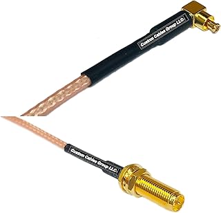 0.5 feet RG316 MC Card Male Angle to RP-SMA Female Long RF Pigtail Coaxial Cable