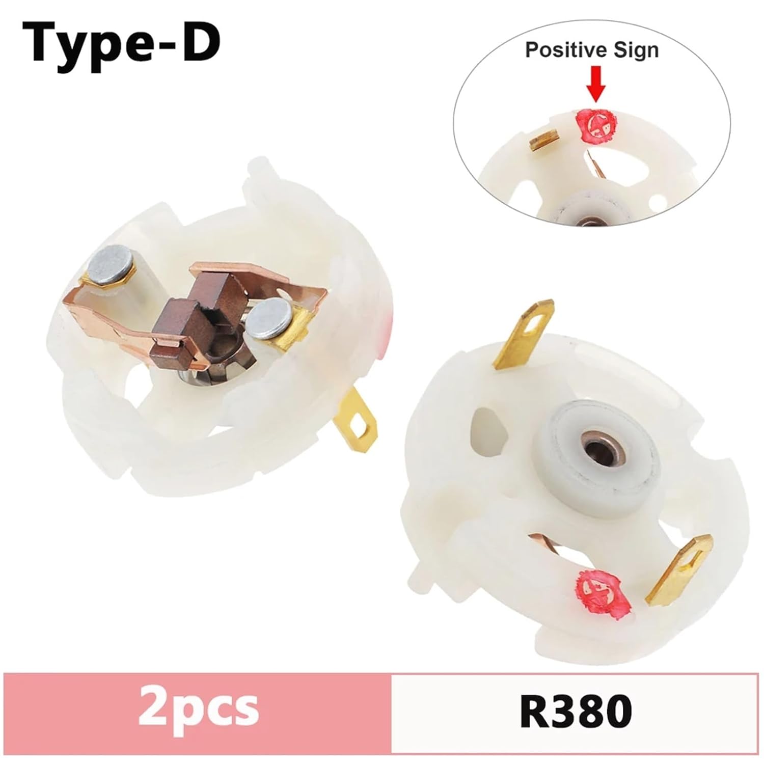 2Pcs RS550 RS380 RS775 DC Motor Carbon Brush Holder For Electric Drill/Electric Screwdriver With Copper Brush DC Motor Tool(Type-G RS775)
