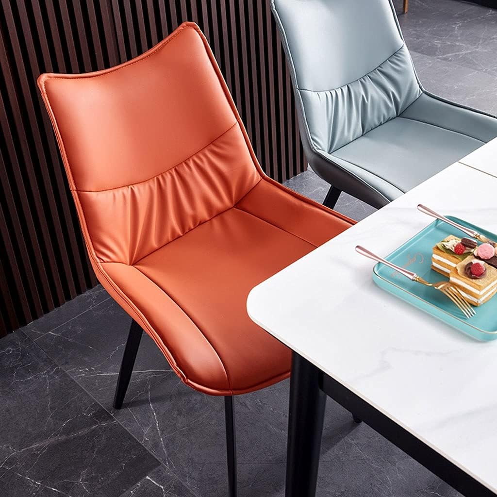 キッチン 革張りのダイニングチェア6個セット、モダンなハイバック