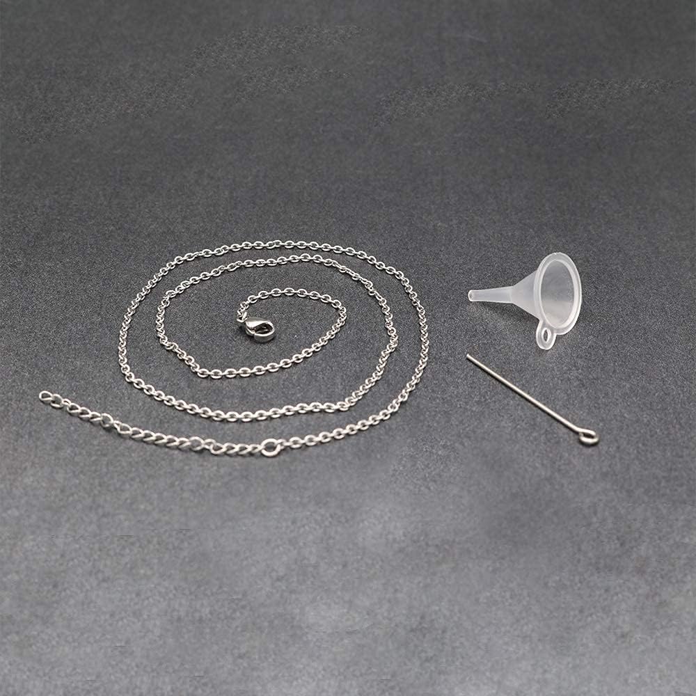 SIYUU Feather Urn Necklace Hold Cremation Ashes Keepsake Memorial Jewelry Stainless Steel Personalized Funeral Jewelry for Women Men - Image 6