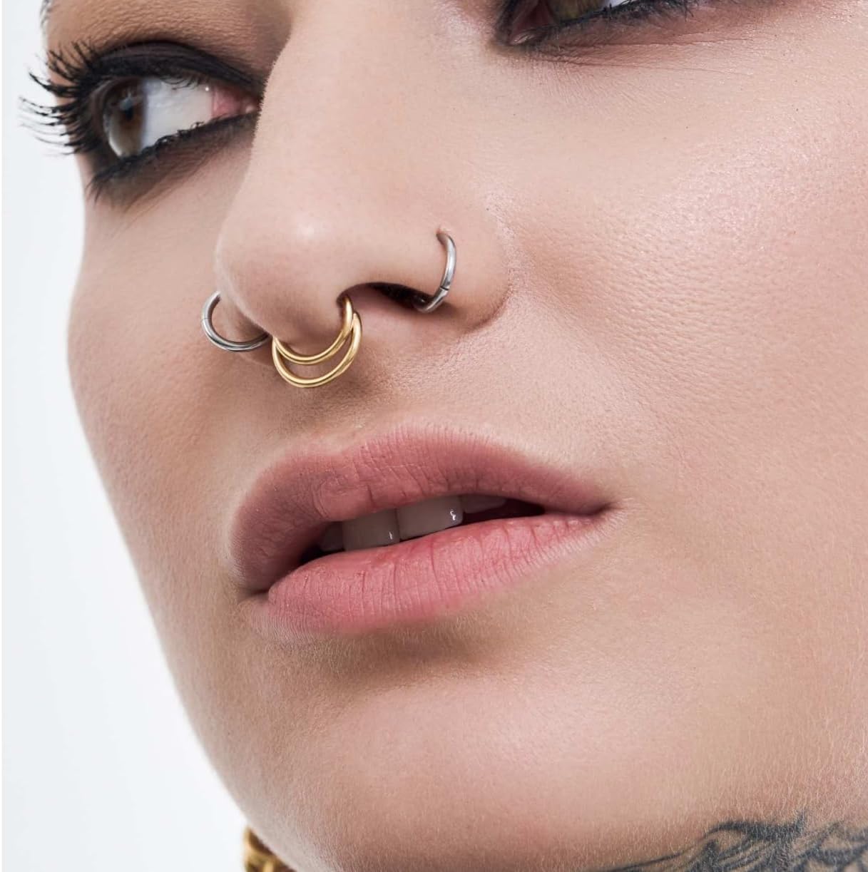 16G Septum Ring Hinged Septum Clicker Nose Ring Septum Piercing Jewelry