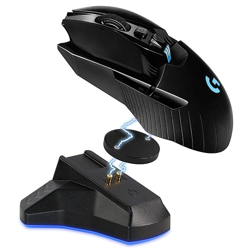 Logitech G903 Lightspeed Wireless Gaming Mouse | Hero Sensor, 25k DPI, 11 Programmable Buttons, RGB Lighting, Rubber Grip, Adjustable Weight, PC/Mac | with Signature Series Charging Dock