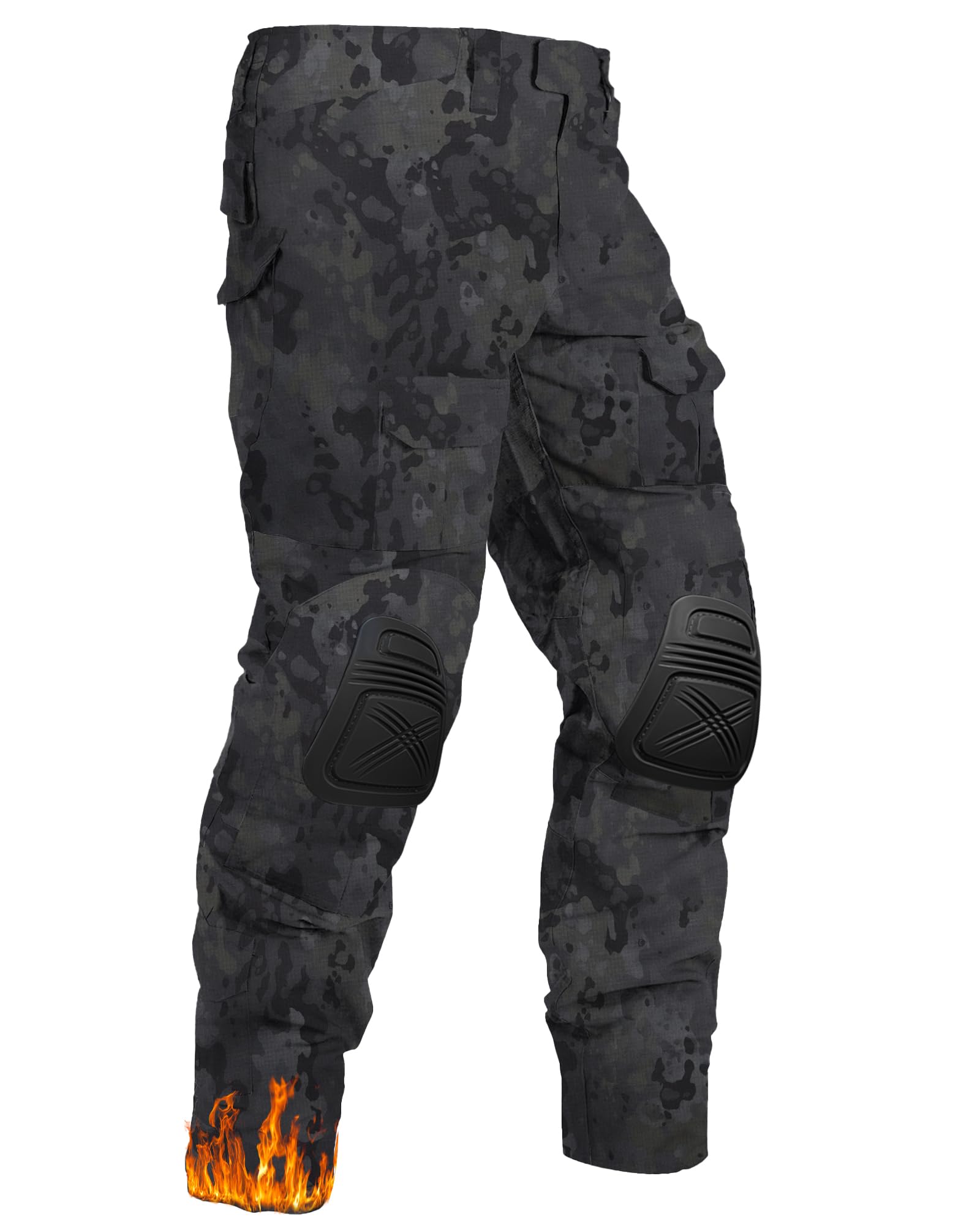 Snapklik.com : Mens Fleece Lined Tactical Pants Waterproof Hiking Pants ...