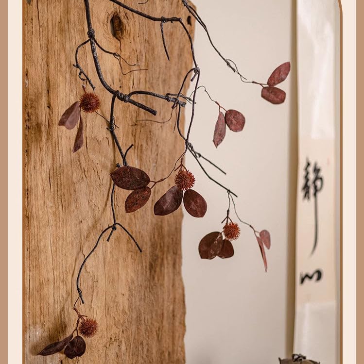 Rustic Reach Chestnut Leaf Branch Stem 44.5" Tall Green/Five Stems