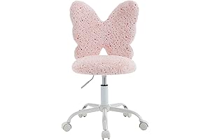 Cute Fuzzy Pink Butterfly Chair
