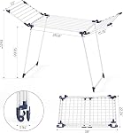 Séchoir à vêtements APEXCHASER, support à linge pliable, séchoir intérieur à ailes, séchoir, support à vêtements intérieur pliable pour serviettes, draps, 175 x 60 x 105 cm, blanc