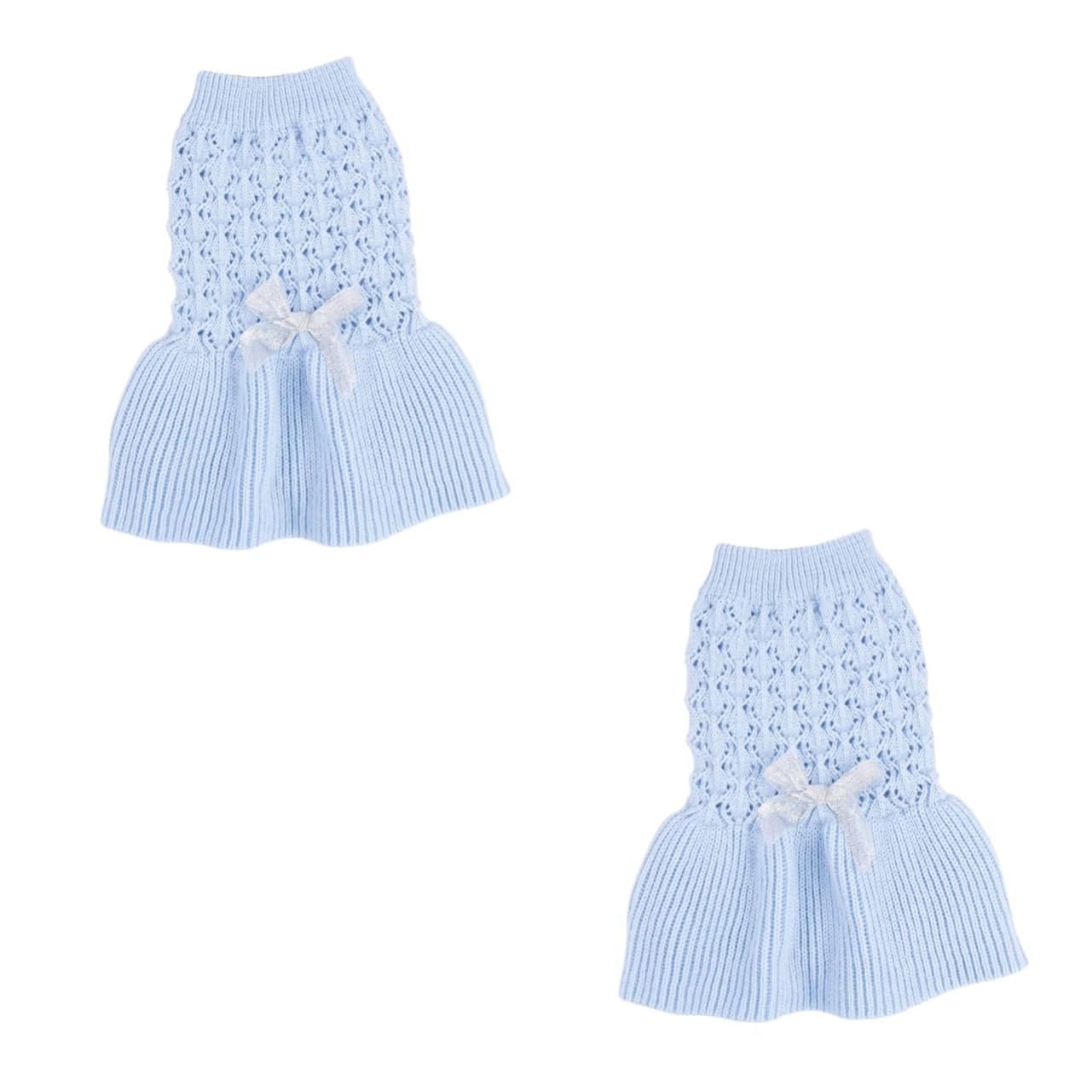 FOMIYES 2stücke Hundepullover Für Kleine Hunde Und Katzen Bequemer Frühlingsstrick Zwei-beinige Bekleidung Süßes Wollkleid Blau s Für Alltag Und Besondere Anlässe