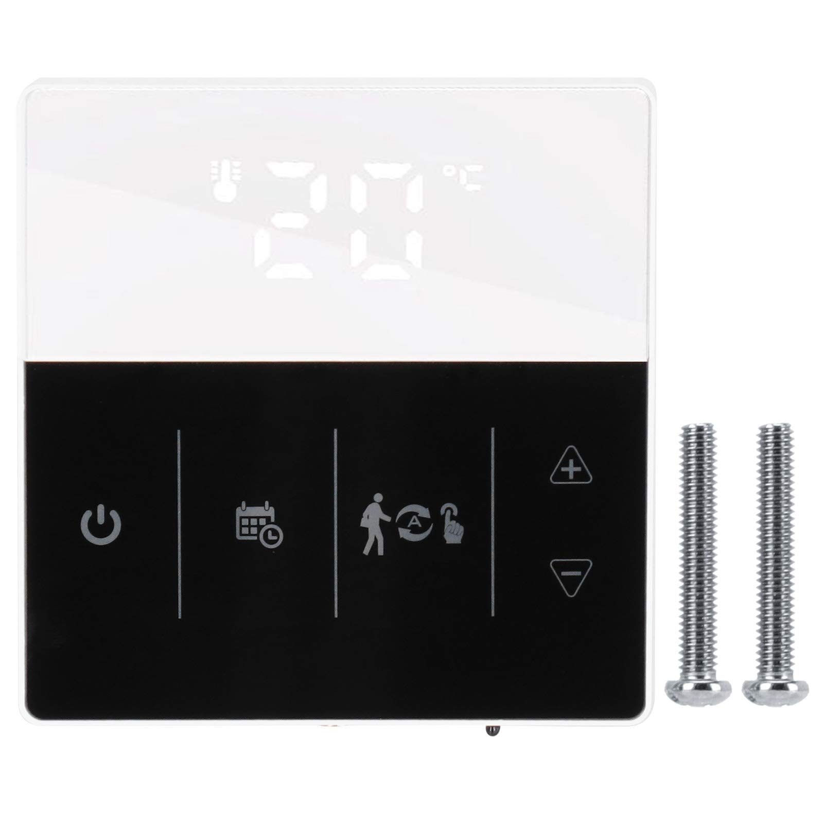 Generic Controlador de Temperatura de la Pared de Termostato Digital para Calefacción del Piso del Calentador de Agua con Programación Semanal para el Hogar (Blanco Negro)