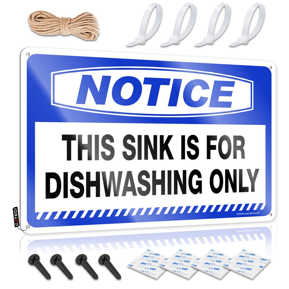 STWNVOITV Cave Man Bar Notice This Sink Is For Dishwashing Only Tin Sign Funny Man Cave Signs Metal Man Cave Sign(30X40CM)