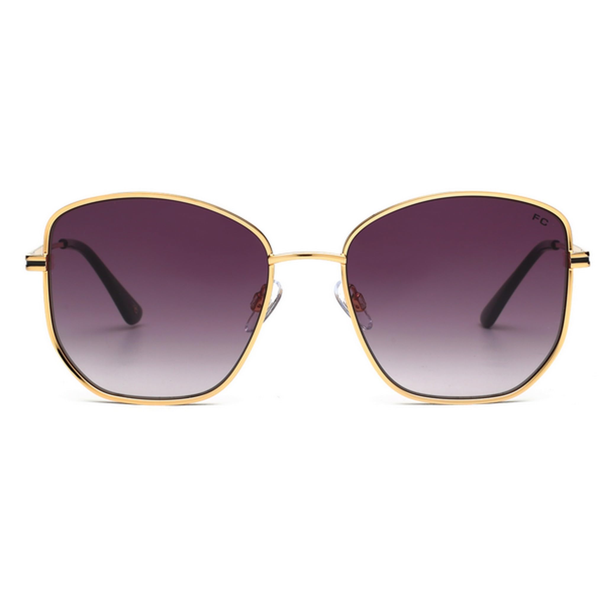 Round 100% UV Protection Gradient Green Sunglasses For Women - FC 7652 C1 S-image-16
