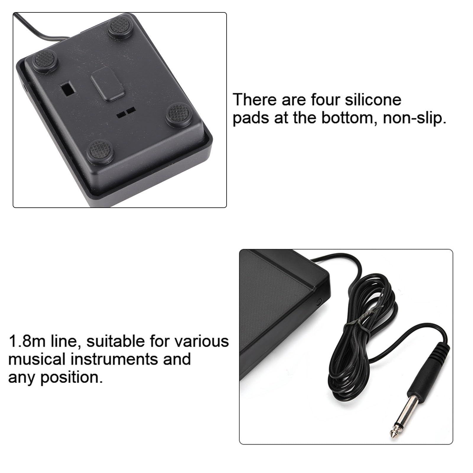 expression pedal vs sustain pedal for Keyboard, Piano Keyboard Piano Pedal Foot Sustain Single Pedal Controller Pedal for Digital Pianos Synthesizers,Tone Modules,Drum Machines : Musical Instruments Color:Shroud Black/Green MTB Components Kit Bielas Pedalier Bicicleta
