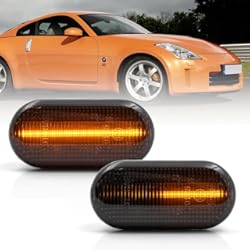 Luces Tablero Nissan Terrano 2 NSLUMO lente de humo Daynamic indicador lateral ámbar LED marcador repetidor luz para Nissan 350Z Micra K12 Navara Frontier D40 Note Pathfinder Qashqai