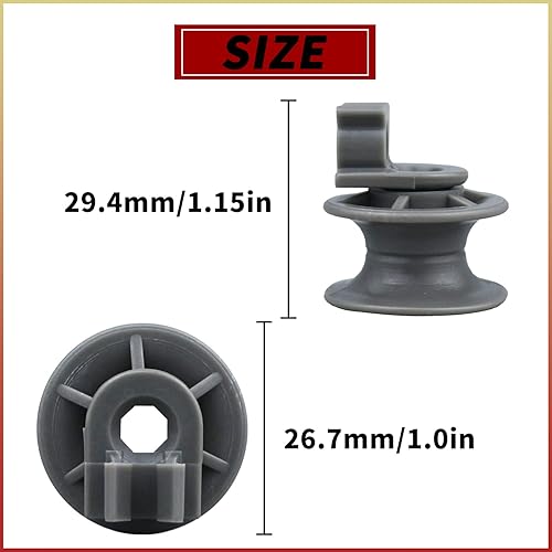 Miniatura 2 de 8 piezas 4581DD3002A - Ruedas de estante superior para lavavajillas, rodillo de cocina y eje de repuesto compatible con lavavajillas LG Replaces