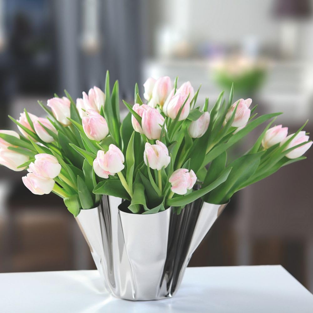 PHILIPPI - Margeaux Vase - Edelstahlvase von Hand gefaltet - ideal für Tulpen, Rosen, Dekoobjekt