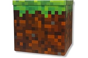 Minecraft Pixelated Grass Block Storage Decoration
