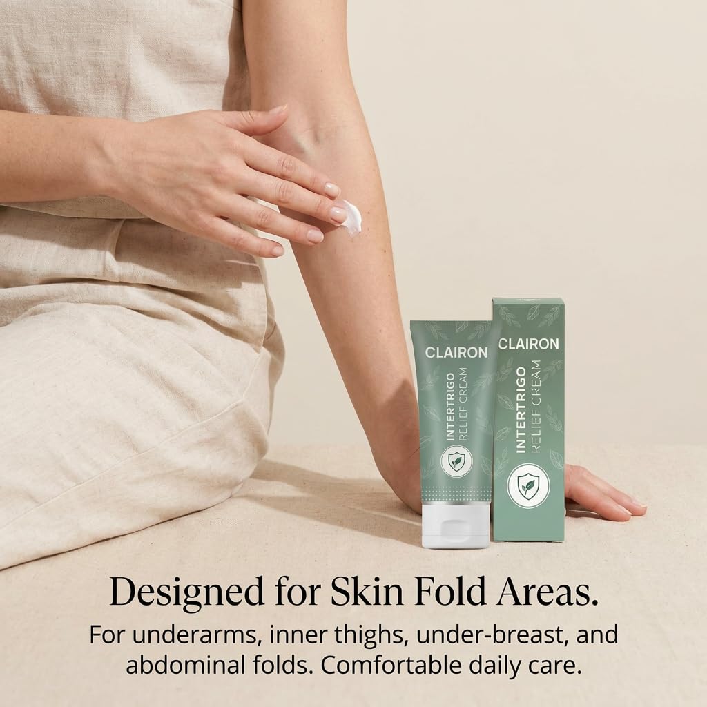 Clairon Intertrigo Cream, clarion cream for skin folds, intertrigo relief image 2