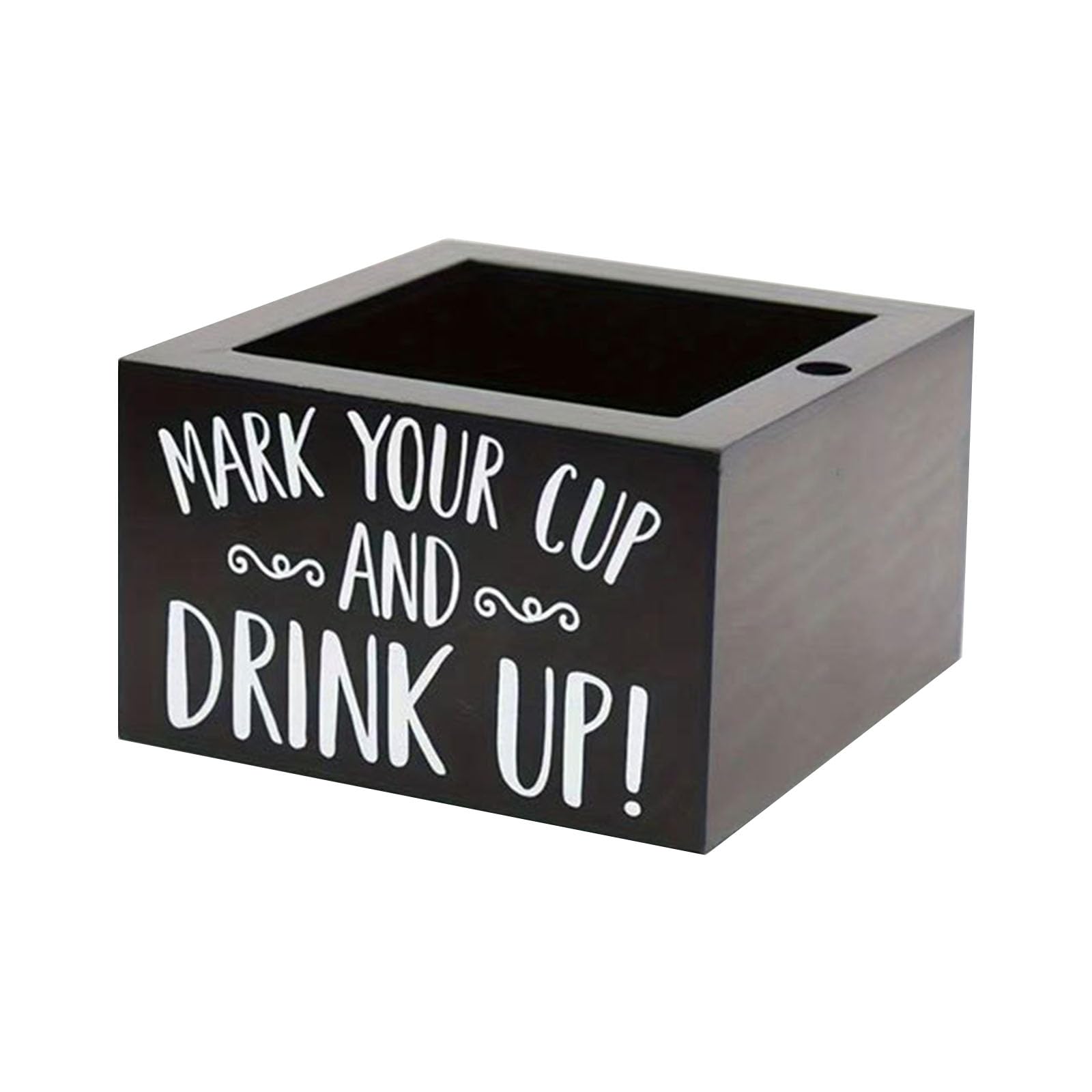Kalttoy Station Organiser for Cups and Lids Storage Box with Compartments Space Saving Wooden Countertop Accessories Cup and Lid Organiser