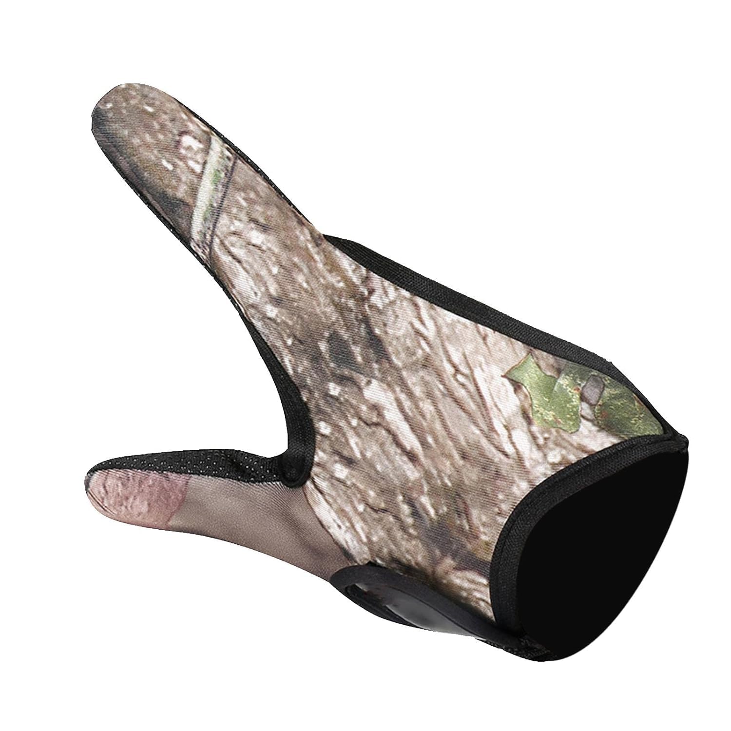 Creations Fishing Gloves Casting Two Finger Stall Elastic Waist Band Unisex Camo (Left Hand)