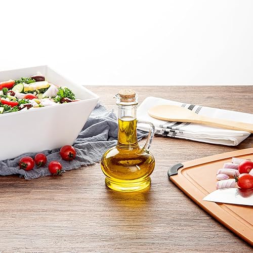 Miniatura 3 de Restaurantware RW Base - Dispensador de aceite de oliva de 8 onzas, 1 botella dispensadora de aceite de cocina, con tapa de corcho, sin fugas,
