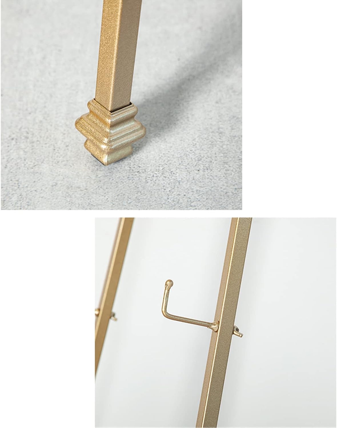 Caballetes para Dibujar y Pintar Caballete Plegable Soporte portátil para exhibición de Bodas Póster de Fotos Altura Ajustable Negro/Blanco/Oro 145 cm de Alto (Blanco 50 (Oro 50 * 145cm)