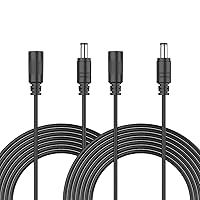 Vista 1 de Paquete de 2 cables de extensión CC de 10 pies de 0.217 in x 0.083 in, cable de extensión de alimentación universal de 12 V CC para cámara