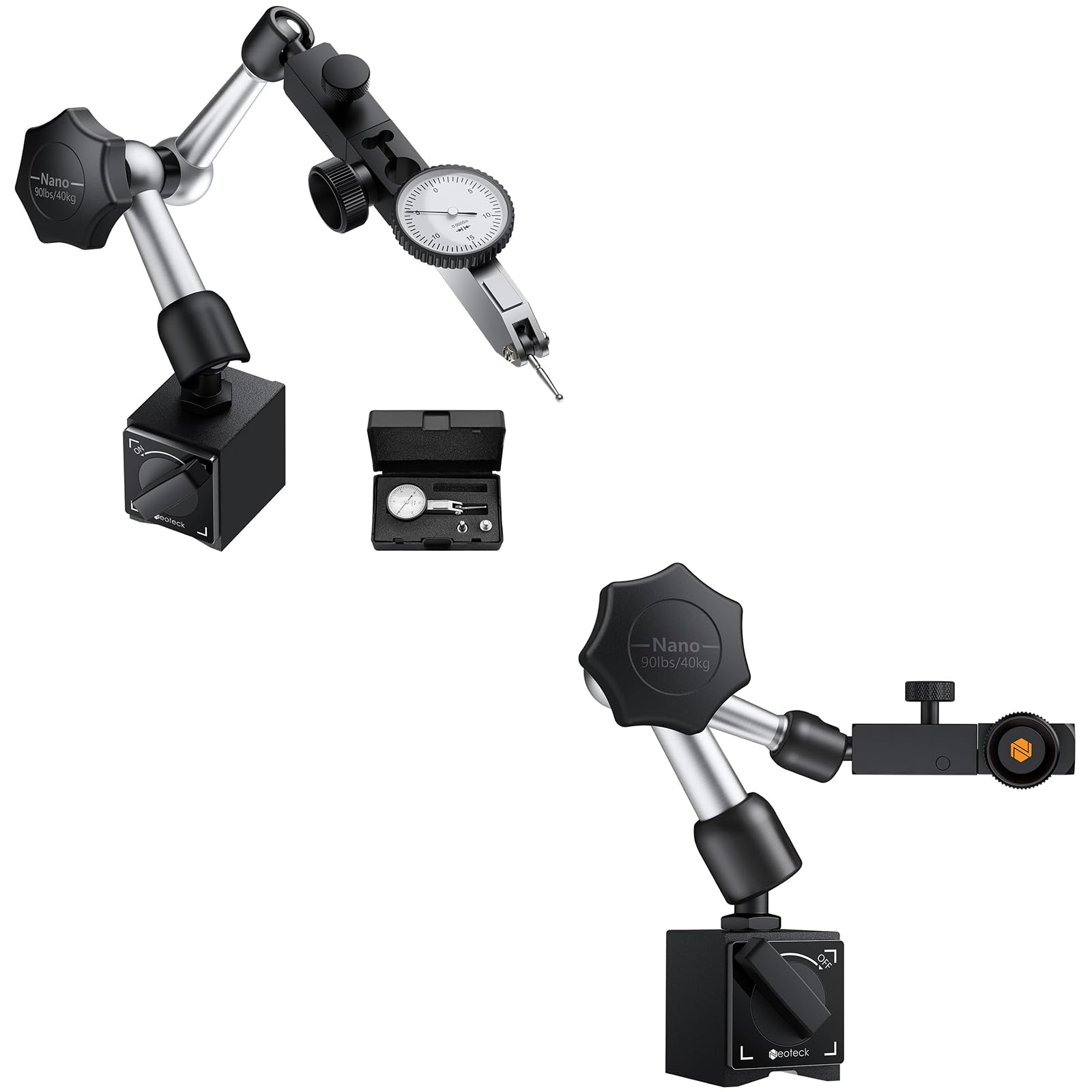 Juego de indicadores de prueba de 0,03" + soporte base IC de 90 libras