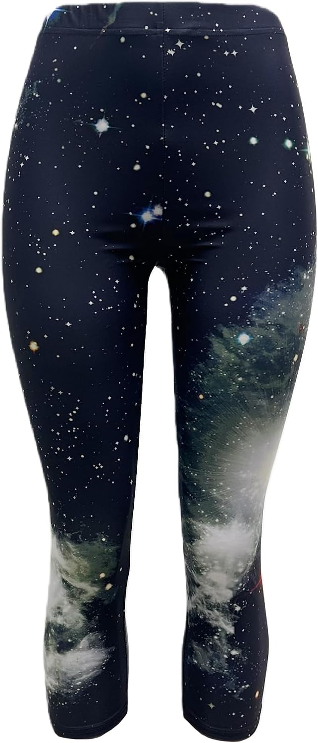 Sister Amy Girl 3D Printed Geometric Figures Ankle Elastic Tights Legging
