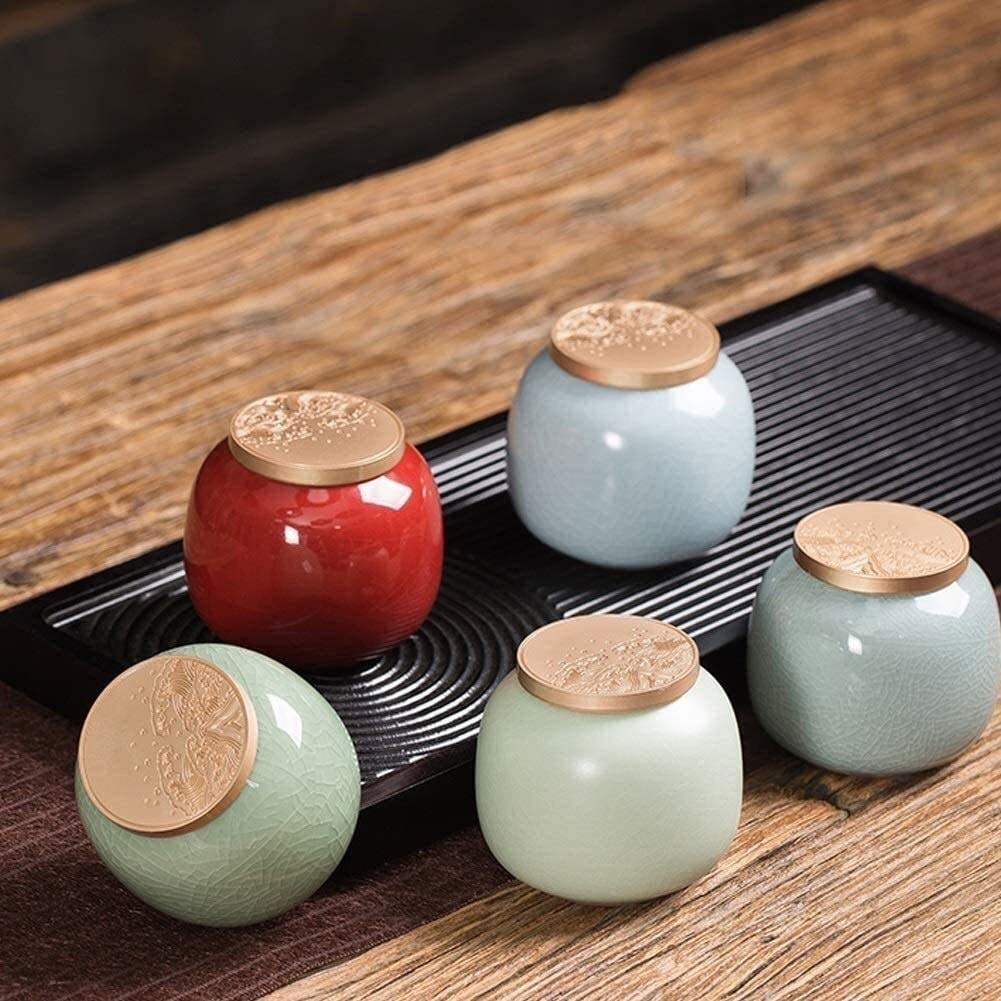 Urnas de cremación para cenizas urna de recuerdo mini urna de mascota pequeña ceniza de cerámica para animales pequeños, urnas de entierro caja de decoración (rojo)