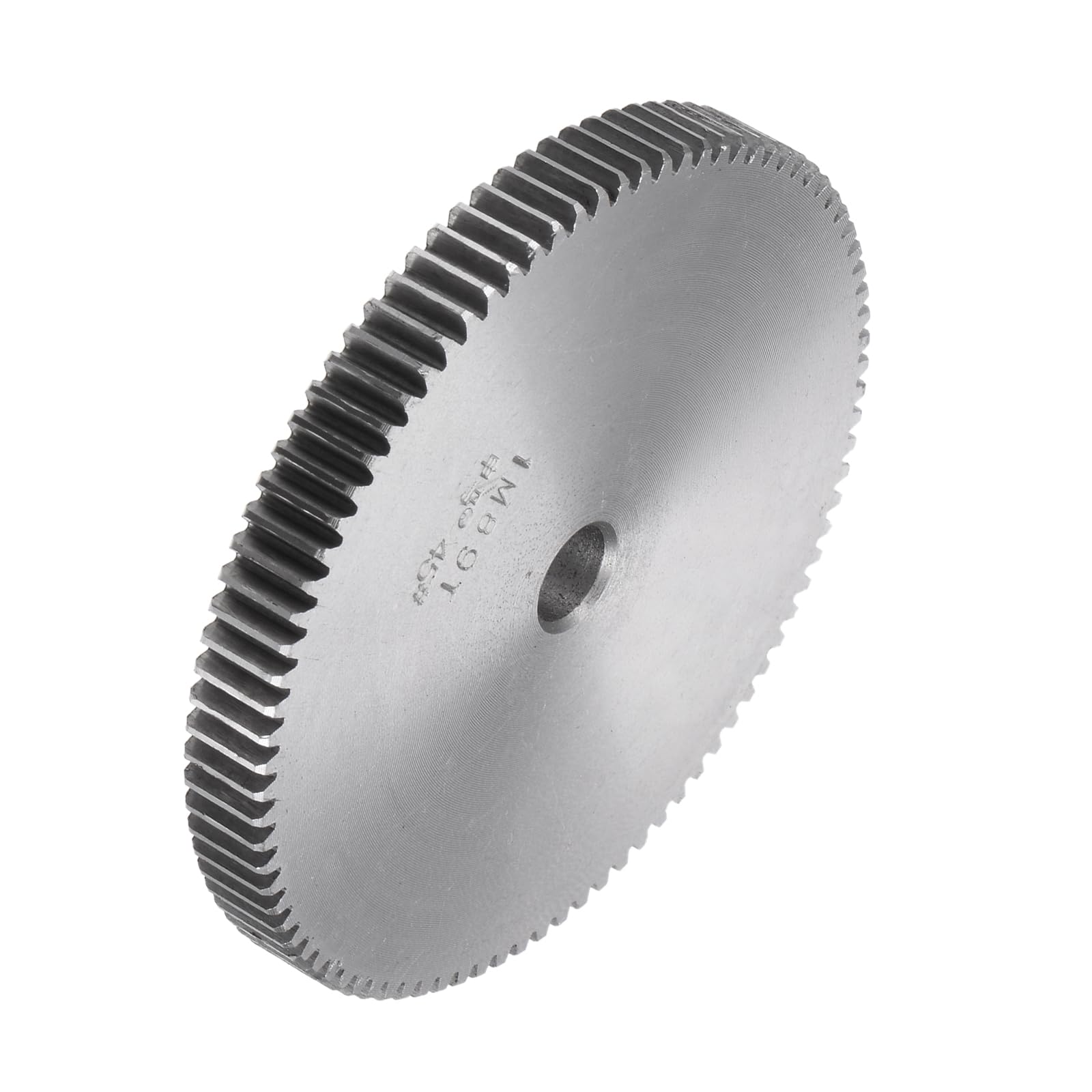 Engrenage Droit à Denture Droite Mod 1 de 89 Dents - [Alésage de 10 mm x Hauteur de 10 mm] Engrenage de Moteur pour Pièces de Voiture Modèle Rc, Acier 45#, Ton Argenté